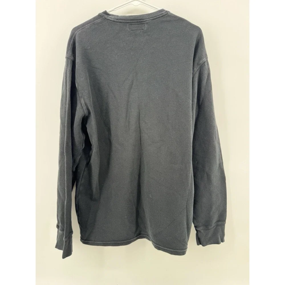Polo Ralph Lauren Long Sleeve Thermal Waffle Shirt 2XL Black Logo Red Pony